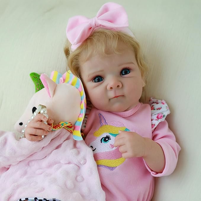 Lifelike Reborn Baby Dolls - 20-inch Realistic Silicone Baby Girl, Newborn Doll with Full Vinyl Body, Handmade with Accessories, Real Life Baby Doll for 3+ Years Old Kids Gifts
