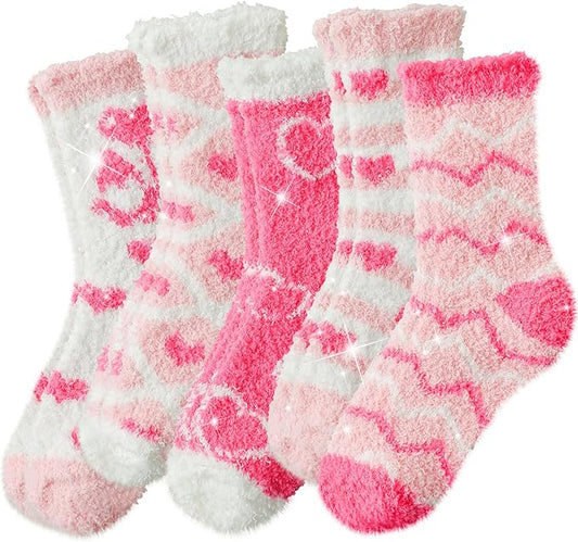 TEHOOK Warm & Cozy Gifts for Women, Fluffy Fuzzy Sock, Plush Sleeping Slipper Socks - Soft Warm Fabric