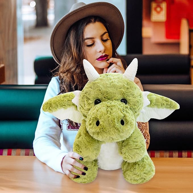 Little Flying Dragon - Cute Stuffed Animal Plush Toy - Adorable Soft Dragons Toy Plushies and Gifts - Perfect Present for Kids (Green,11.81in/30cm)