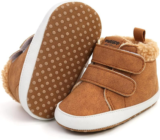 CENCIRILY Baby Boys Girls High Top Sneakers Soft Soles Anti Skid Infant Ankle Shoes Toddler Prewalker First Walking Crib Shoes