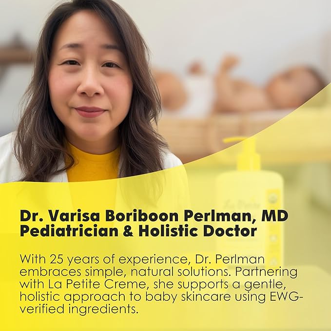 La Petite Creme French Premium Diapering Lotion - Diaper Cream Alternative to Baby Wipes - Gentle Moisturizer & Skin Cleanser with USDA Certified Organic Ingredients - Baby Essentials (8 oz)