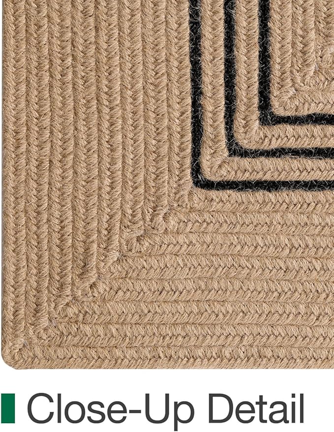 LUMI Jute Runner Rug Non Slip for Hallway, 3'x7' Natural Rustic Carpet No Shedding, Farmhouse Braided Area Mat Indoor High Traffic for Living Room, Entryway, Kitchen, Laundry