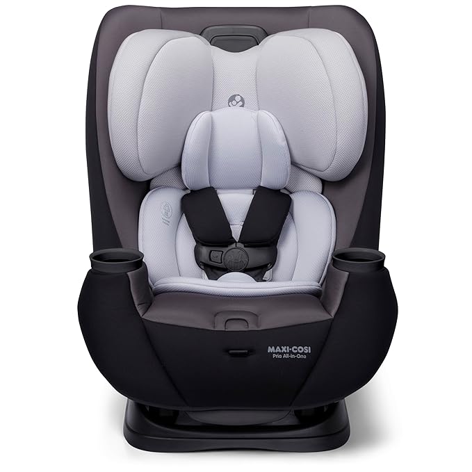 Maxi-COSI Pria All-in-One Convertible Car Seat, Infant to Toddler Car Seat, Easy-Install Harness, Machine-Washable Cover, 5-100 lbs, Blackened Pearl