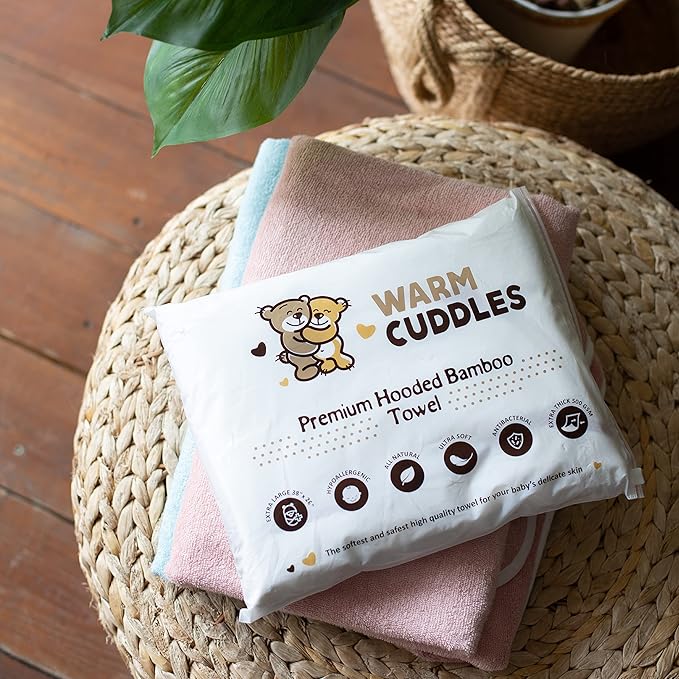 Premium Baby Bath Towel - Rayon Made from Bamboo Hooded Baby Towels - Newborn Baby Towel with Hood - Large Hooded Towel for Newborn Infant Boy Girl (Purple)