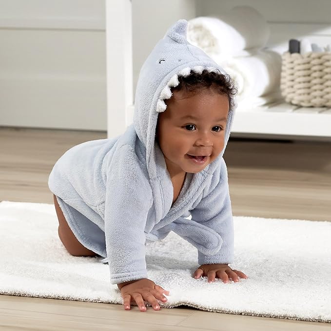Gerber Unisex Baby Plushy Soft Hooded Animal Character Bathrobe