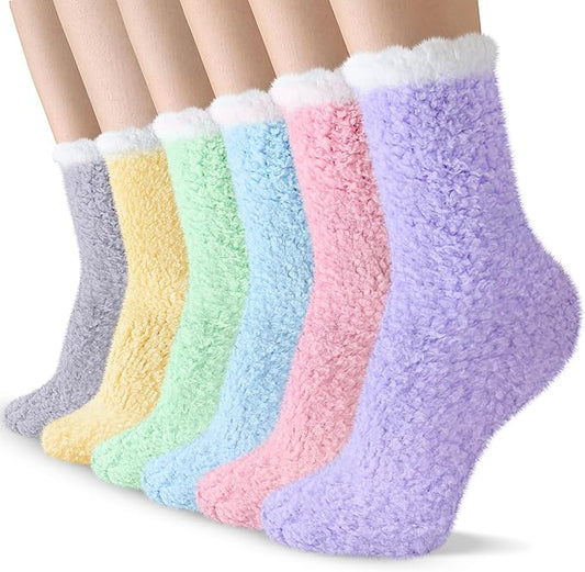 TEHOOK Warm & Cozy Gifts for Women, Fluffy Fuzzy Sock, Plush Sleeping Slipper Socks - Soft Warm Fabric