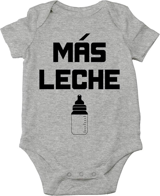 CBTwear Mas Leche - Baby Clothes - Funny Newborn Bodysuit Outfits for Boys and Girls