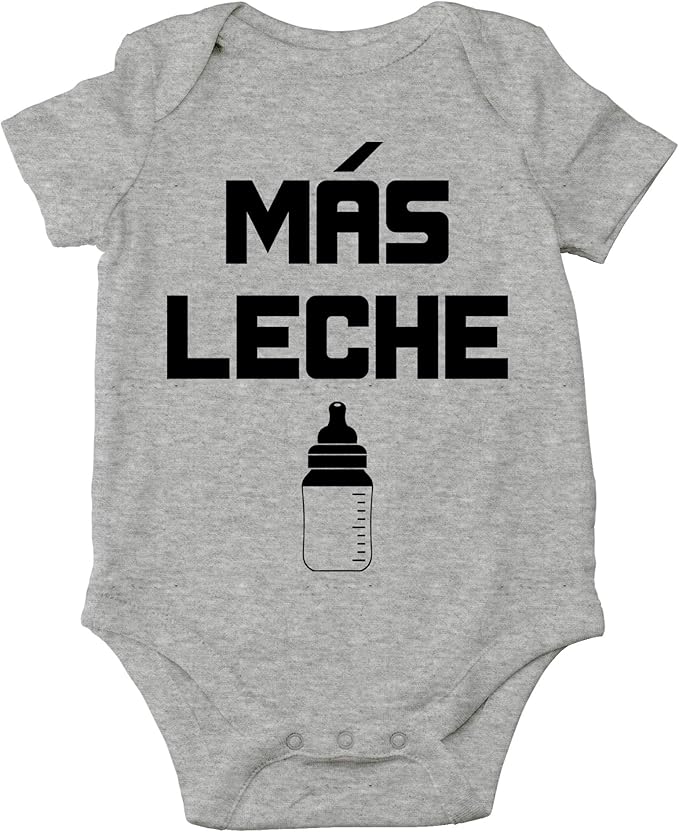 CBTwear Mas Leche - Baby Clothes - Funny Newborn Bodysuit Outfits for Boys and Girls