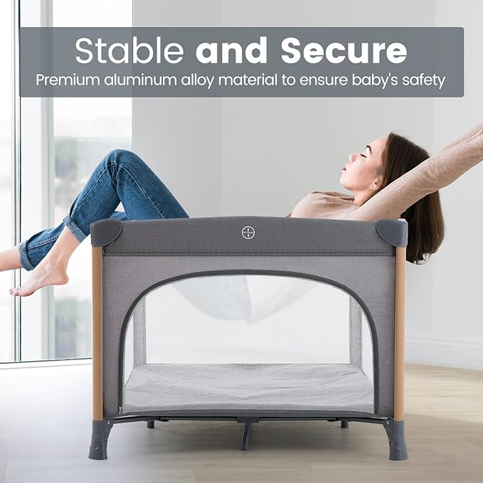 Twins Bassinet Portable Crib for Baby, Portable Babe Playpen