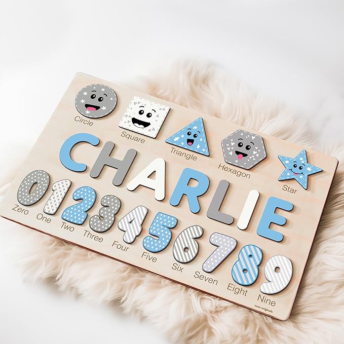 Handmade Wooden Name Puzzle, Personalized Birthday Gift for Kids, Toddler Toys, Baby Gift, Busy Board Puzzle