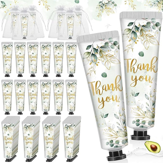 48 Sets Baby Shower Hand Cream Bulk Thank You Baby Shower Favors Bridal Thank You Hand Cream for Guests Travel Size Lotion with Organza Bags