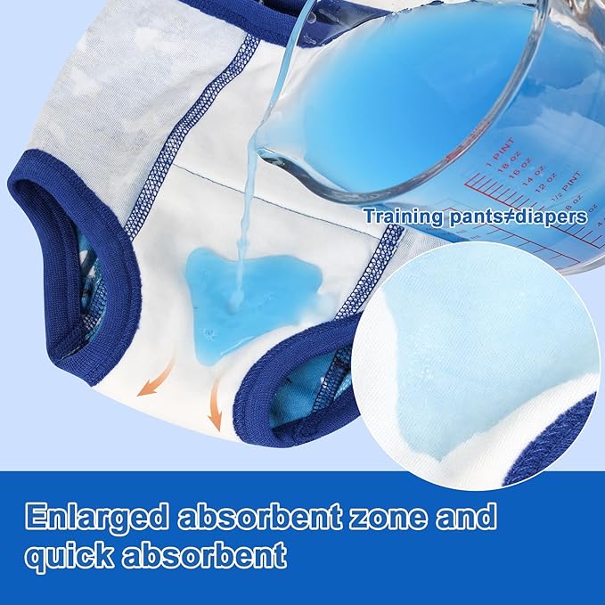 MOEMOE BABY Training Underwear 10 Packs Absorbent Potty Training Pants for Boys and Girls Cotton Pee Pants 2-9T