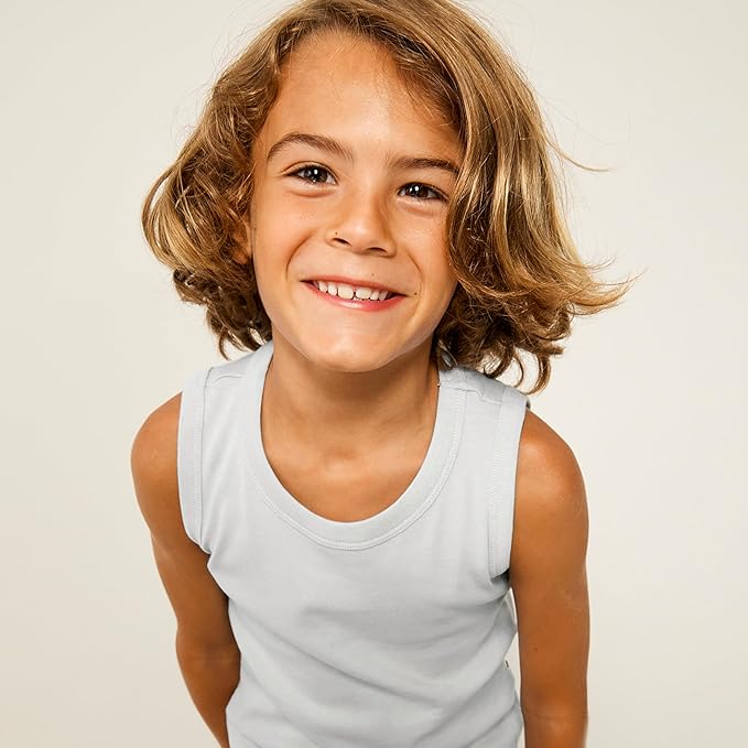 HonestBaby Sleeveless Muscle T-Shirts 100% Organic Cotton for Infant Baby and Toddler Boys, Girls