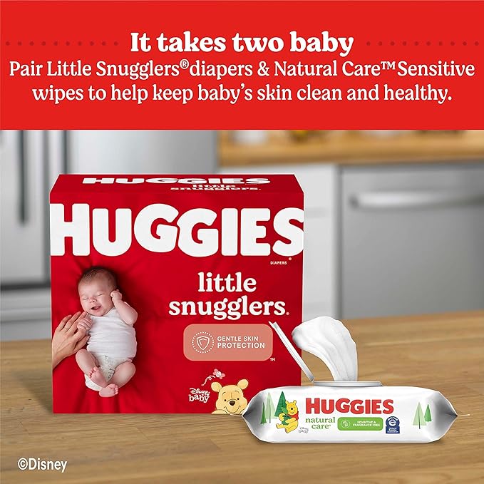 Huggies, Natural Care Soft Pack Refill, 56 Count