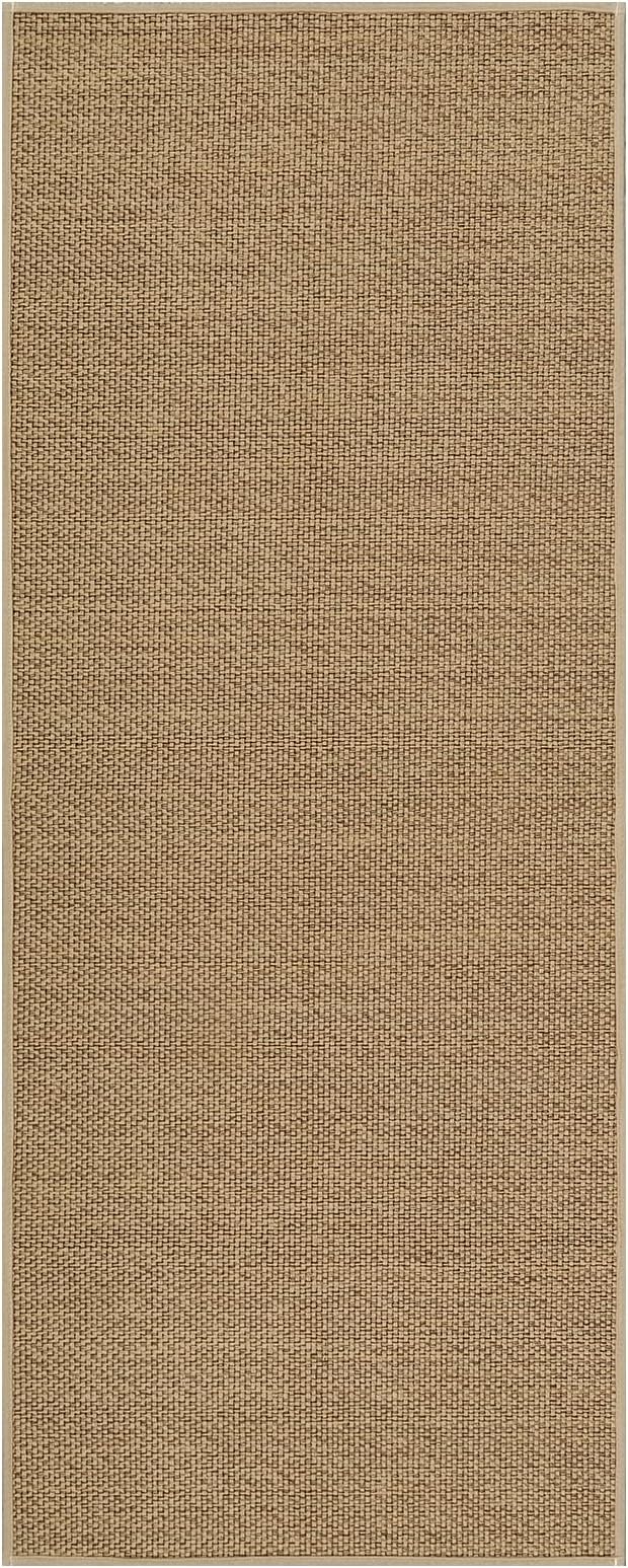 Wonnitar Farmhouse Washable Kitchen Runner Rug, 2x5 Rug Runner Rubber Backed Non Slip Bathroom Runner Rug, Neutral Absorbent Braided Rugs Carpet Runner for Bedroom Kitchen Entry Hallway(Beige,2'x5')