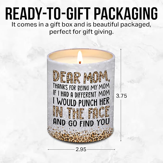 Gifts for Mom from Daughter Son - Mothers Day Gifts for Mom, Wife, Women - Moms Birthday Gift Ideas, Cool Birthday Gift for Moms - Funny Mothers Day Candle, mom Candle Funny 10 OZ