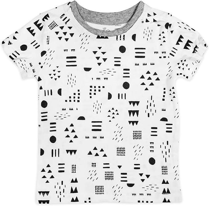 HonestBaby Unisex-Baby 5-Pack Short Sleeve T-Shirts 100% Organic Cotton Baby, Toddler, Little Kid, Boy, Girl, Unisex