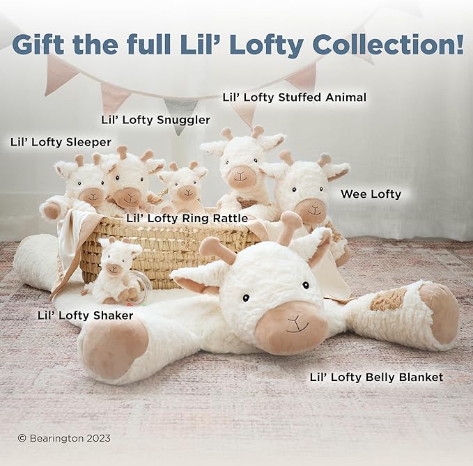 Bearington Collection Lil' Lofty 18 in Giraffe Loveys for Babies - Security Blanket for Babies - Lovies Security Blanket with Stuffed Animal - Giraffe Stuffed Animal