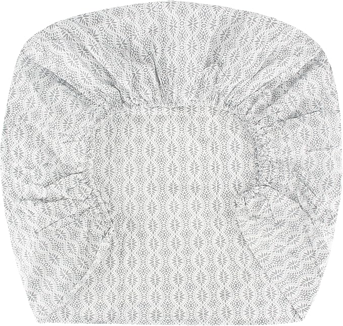 Levtex Baby - Kenya Crib Fitted Sheet - Fits Standard Crib and Toddler Mattress - Geometric Leaf Design - Grey and Taupe - Nursery Accessories - 100% Cotton