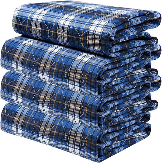 Washable Bed Pads, Non-Slip Bed Pads for Incontinence (28" x 36", 4 Pack) - Waterproof and Reusable Underpads for Adults, Kids, and Pets