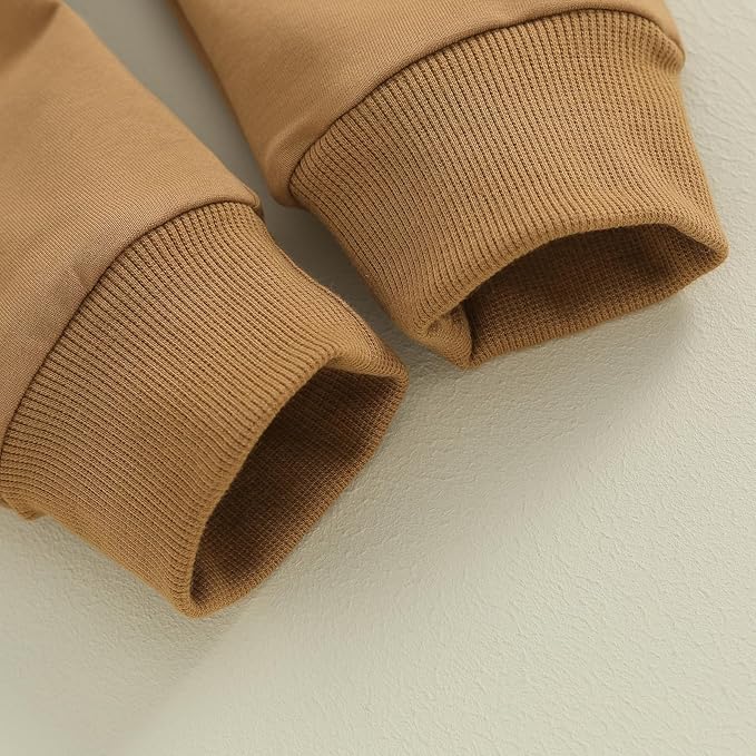 Kupretty Toddler Baby Boy Fall Winter Clothes Color Block Long Sleeve Sweatshirt Pullover Tops + Joggers Pants Outfit Set