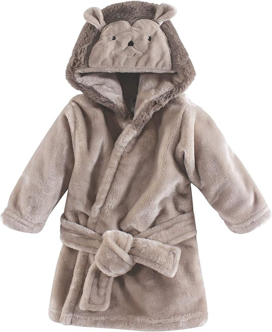 Hudson Baby Unisex Baby Plush Animal Face Bathrobe
