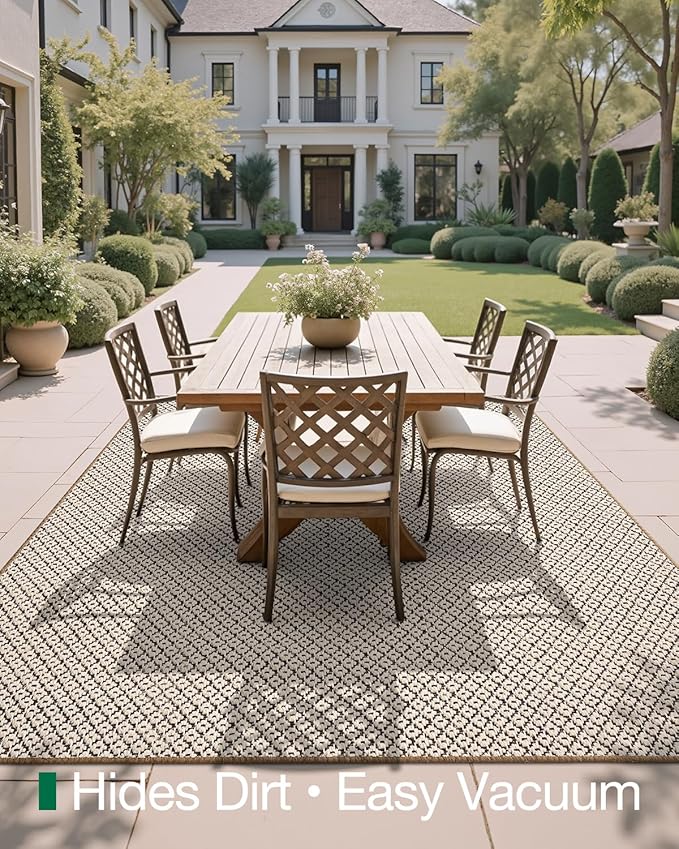 LUMI Sisal Area Rug 4x6 for Living Room, Natural Handwoven Rugs Non Slip, Farmhouse Braided Carpets No Shedding for High Traffic, Dining Room, Indoor, Outdoor, Patio