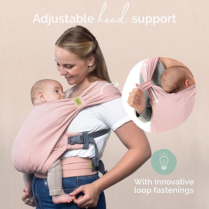 Boba Bliss Baby Carrier Newborn to Toddler (7-35 lbs) - Light & Breathable Toddler Carrier - Certified Hip-Healthy, Adjustable Straps for All Parents, Hybrid, Soft & Stretchy 0-18 Months (Bloom)