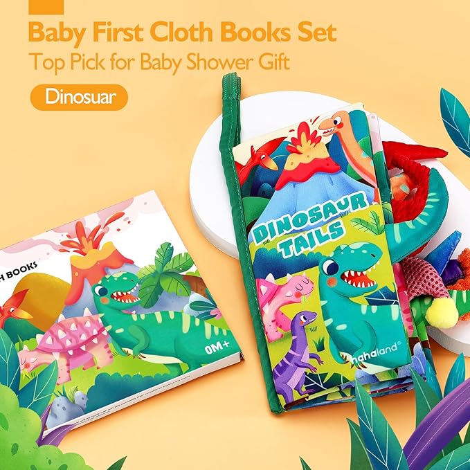 hahaland Baby Books 0-6 Months,Infant Tummy Time Toy Sensory Toys 6 to 12 Months Touch Feel Book Gifts for Boy Girl 0-3 Month Learning Toy Baby Christmas Birthday Gifts Stocking Stuffers (Single)