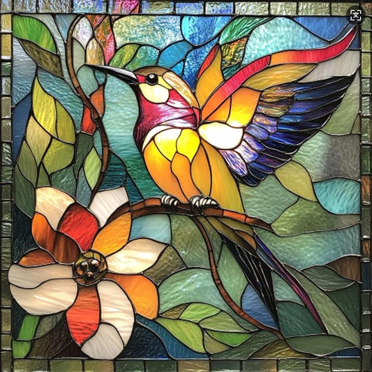 Wooden Puzzles for Adults 500 Piece, Hummingbird Flower Jigsaw Puzzles, Unique Shape Adult Puzzles, Irregular Christmas Thanksgiving Gifts for Family Friend(15.9 * 15.9 in)