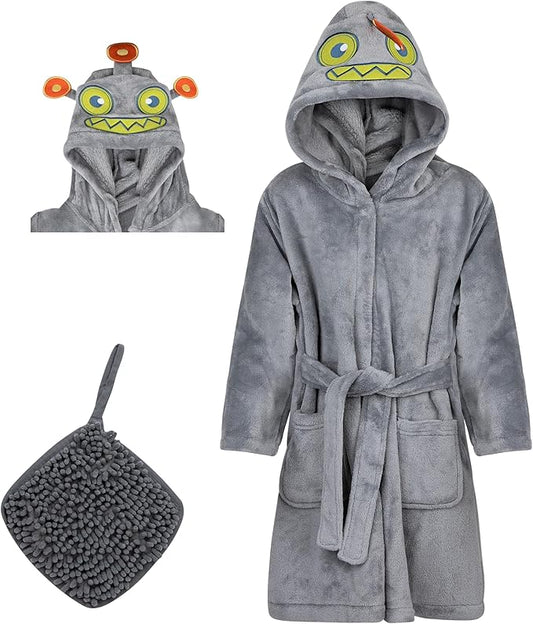Rising Star Baby Toddler Robe Or Kids Robe for Girls and Boys - Kids & Baby Bath Robe Spa Set with Washcloth or Slippers