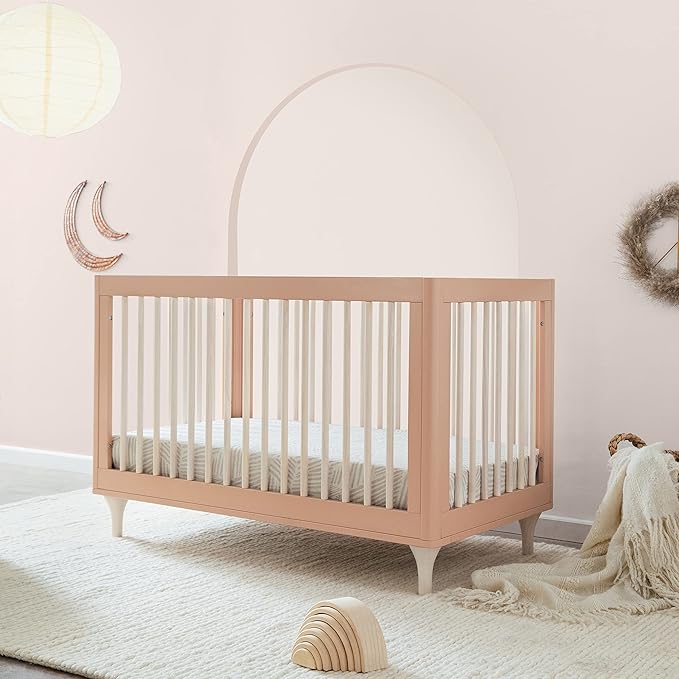 Babyletto Lolly 3-in-1 Convertible Baby Crib - GREENGUARD Gold Certified Convertible Crib to Toddler Bed & Daybed - Wooden Baby Bed, 4 Adjustable Heights - Easy to Assemble - Canyon/Washed Natural