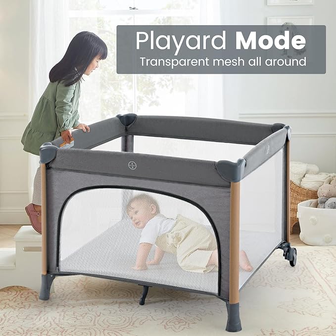 Twins Bassinet Portable Crib for Baby, Portable Babe Playpen