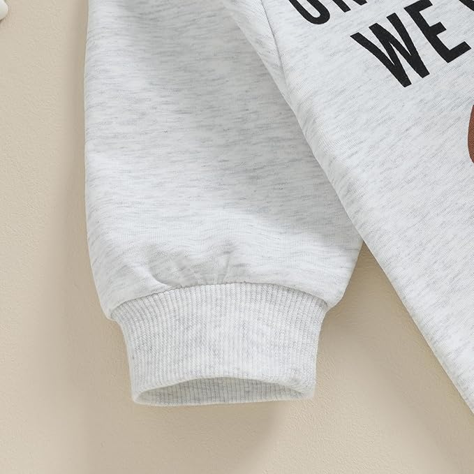 Honganda Infant Baby Boys Girls Football Season Jumpsuit Watch Football with Daddy Funny Romper Playsuit Sweatshirt