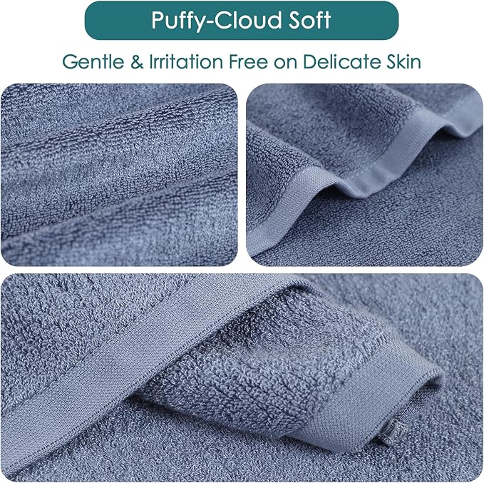 Baby Washcloths 12 Pack, 10x10 inch Ultra Soft Small Wash Cloths for Face and Body, Gentle & Safe White Face Towels on Sensitive Skin, Baby Essentials Shower Gifts for infant Kid Toddler Children