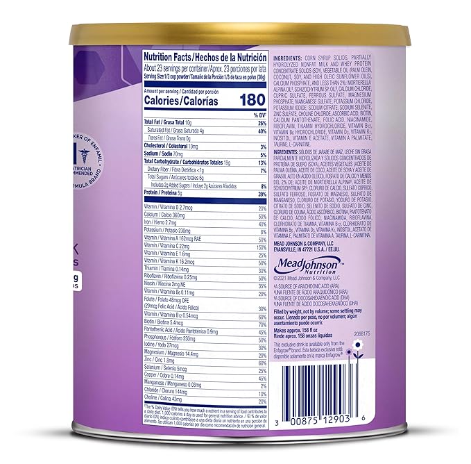 Enfagrow PREMIUM Gentlease Toddler Nutritional Drink, Made with Real Milk, Designed to Ease Fussiness, Gas & Crying, Brain-Building Omega-3, Nutrients for Growth & Immune Support, Powder Can, 29.1 Oz