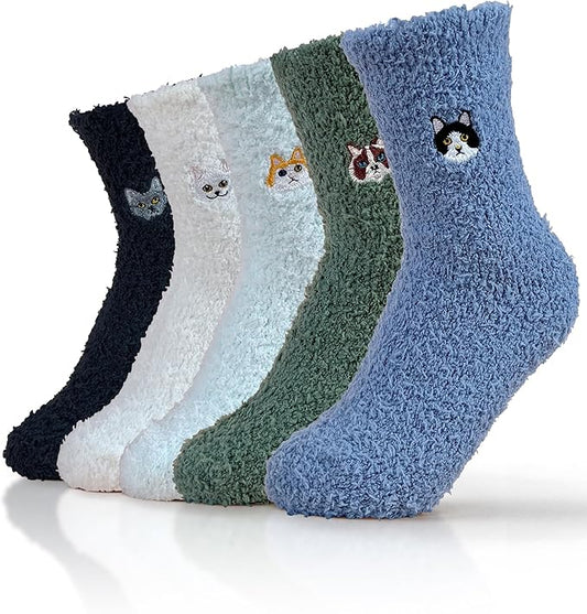 TEHOOK Warm & Cozy Gifts for Women, Fluffy Fuzzy Sock, Plush Sleeping Slipper Socks - Soft Warm Fabric