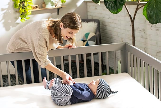 Naturepedic Organic Baby Crib Mattress - Lightweight 2-Stage Infant & Toddler Bed - Waterproof, Non-Toxic, Standard Size 52" x 28"