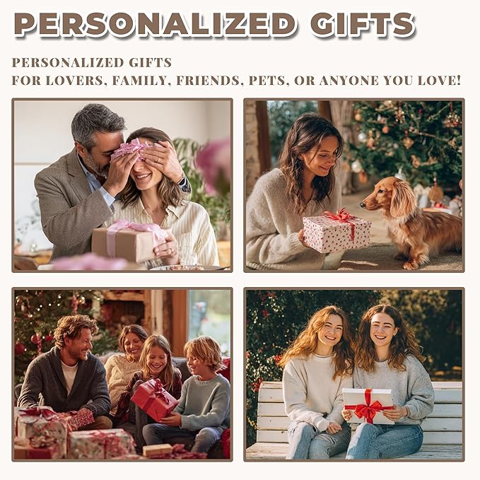 Custom Personalized 9 Photo Collage Blanket Thow Gifts with Text, Customized Pictures Blankets Gift for Christmas Birthday Thanksgiving Adults Kids Dad Mom Girlfriend Boyfriend (9 Family)