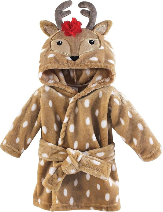 Hudson Baby Unisex Baby Plush Animal Face Bathrobe