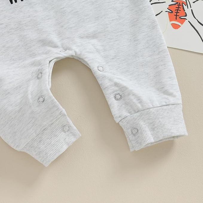 Honganda Infant Baby Boys Girls Football Season Jumpsuit Watch Football with Daddy Funny Romper Playsuit Sweatshirt