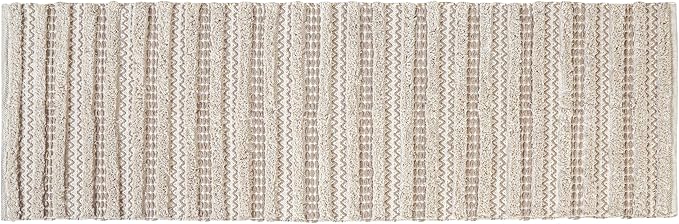 Bedding Craft Runner Rug 2x6' Washable Kitchen Rugs with Tassels Indoor Farmhouse Rugs for Bedroom Aesthetic Tufted Rug for Laundry Room Doorway Living Room_Off White Natural