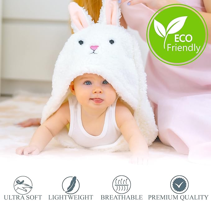 Swaddle Blankets Baby Girl Swaddle Blankets, Ultra Soft Plush Essential for Infants 0-6 Months Clothes, Cute Receiving Blanket Bunny Sleeping Wrap Newborn Ideal Registry Gift Perfect Baby Prize