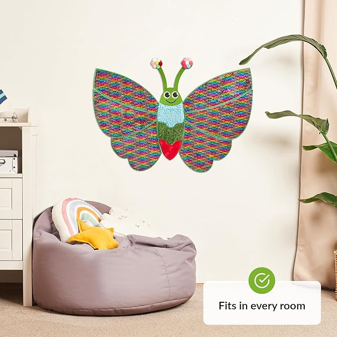 ODOXIA Sensory Wall Panel | Sequin Busy Board for Sensory Room and Daycare | Montessori Toys and Activity | Autism Mats and Squares for Toddlers and Kids