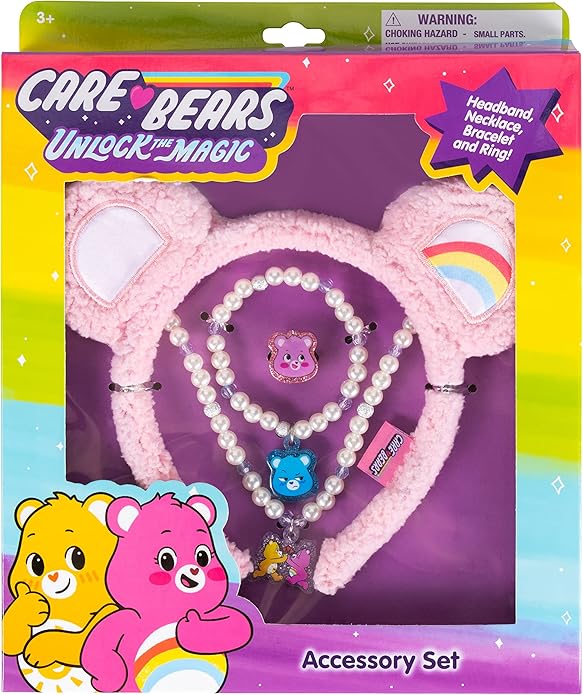 LUV HER Headbands for Girls - Kids Jewelry for Girls - Dress Up Set All in one Giftable Box - Headband - Play Jewelry Set - 4pc (Toddler Headband, Necklace, Dress Up Bracelet, Ring) Ages 3+