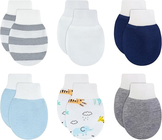 RATIVE Wrist Tab Baby Mittens 0-6,6-12 Months Organic Cotton for Newborn Baby Boys Girls