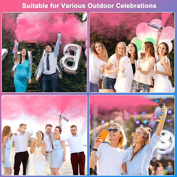 1 Pack Pink Gender Reveal Powder Idea, Fun Party Supplies for Baby Shower Gender Reveal Celebration, Decorations