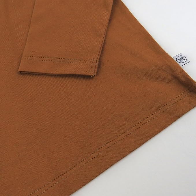 HonestBaby 5-Pack Long Sleeve T Shirts 100% Organic Cotton for Toddler, Little Kids Boys, Girls