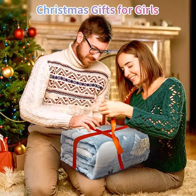 TEHALK Christmas Blanket for Boys Girls Glow in the Dark Blankets for Boys Toddler Blankets for Boys Cute Soft Throw Blankets for Kids Personalized Baby Blankets for Boys Unique Dinosaur Gifts 40"x60"