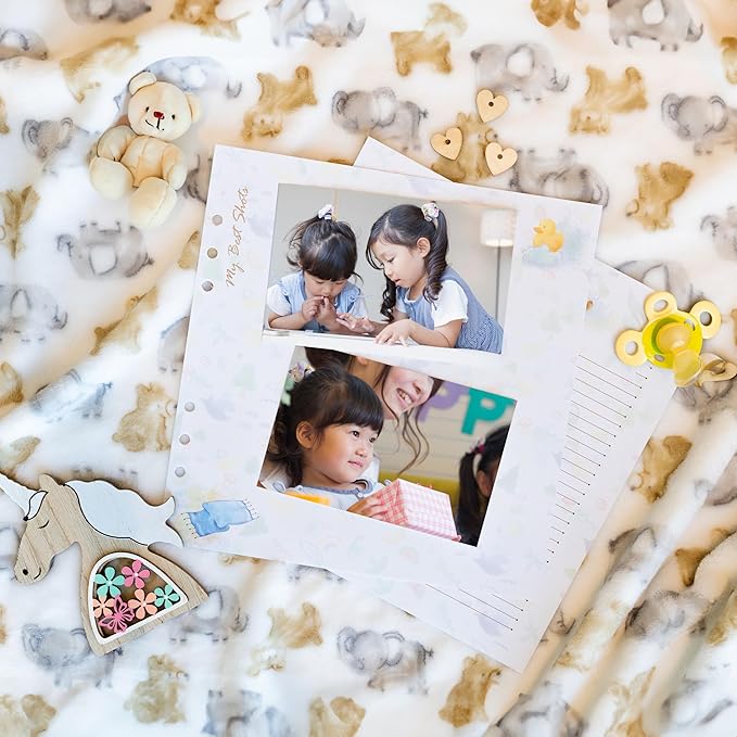 9" x 9" Extra Pages for Photos, Stories, and Wishes – Perfect Fit for Yulka Crafts Baby Memory Book “Choose Joy” 9" x 9" | 10 Additional Paper Sheets for Loose-Leaf Baby Photo Album - Refill Paper Set